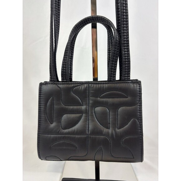 Moose Knuckles x Telfar Shopping Tote Black Nylon Small Crossbody Quilted Logo - Picture 1 of 11